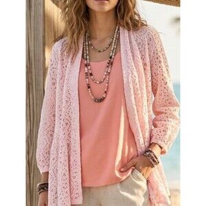 Kim Rogers Pink Eyelet Jacket PM & Liz Baker Dark Pink Tank 12P Set